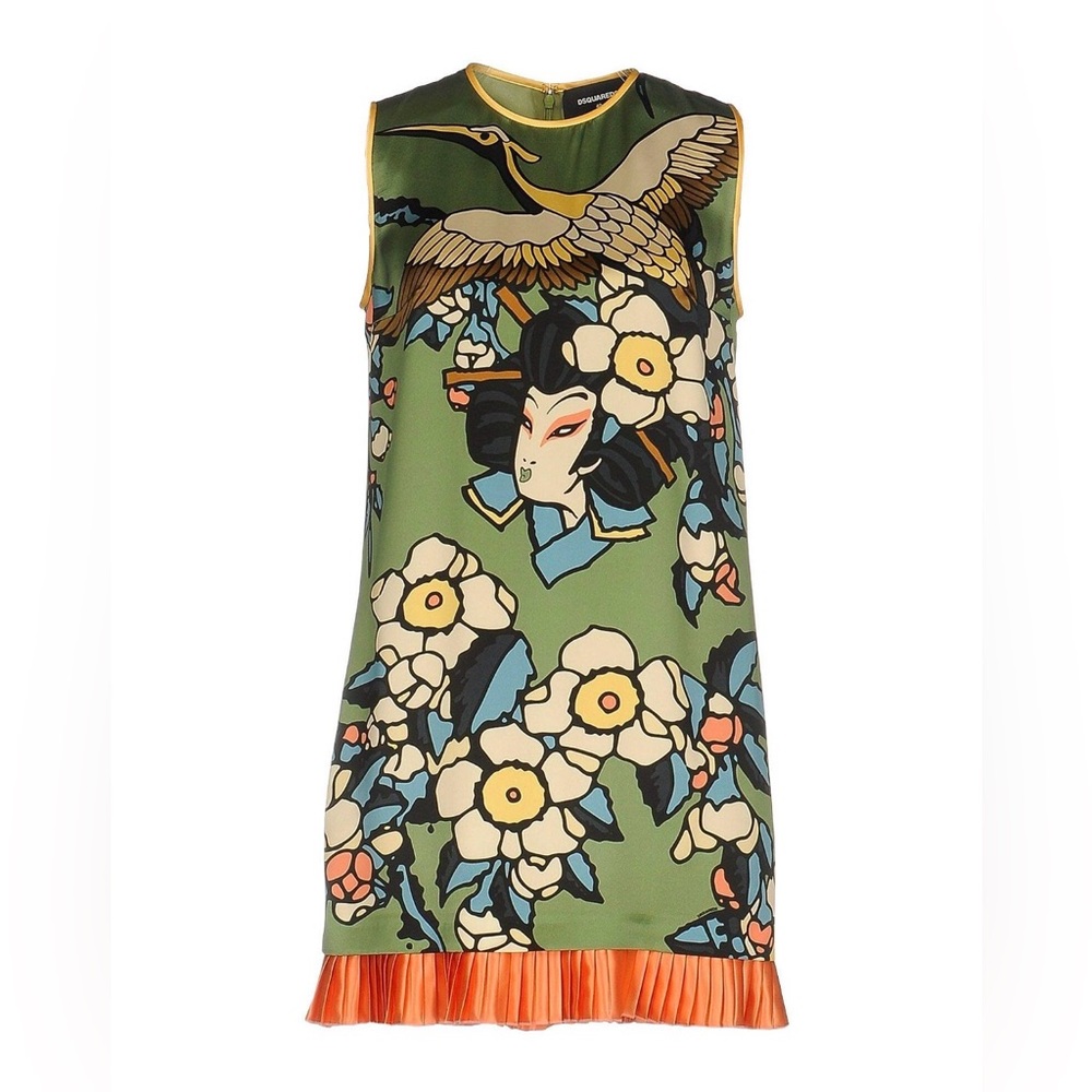 💥SOLD💥Dsquared mini silk dress . Newer worn ! size IT42( 6US)
